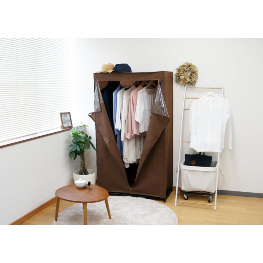 ハンガーラック カバー付き クローゼット 衣類収納 ワードローブ 洋服