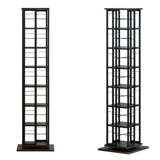 本棚 回転 7段 本収納 回転式 オープンタイプ コミックラック シェルフ