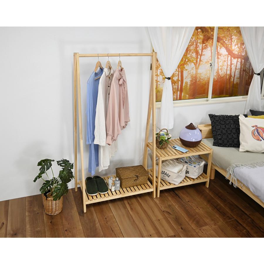 カントリーオープンシェルフ 2段 ナチュラルカントリー オープンシェルフ 雑貨 服 展示棚 パイン