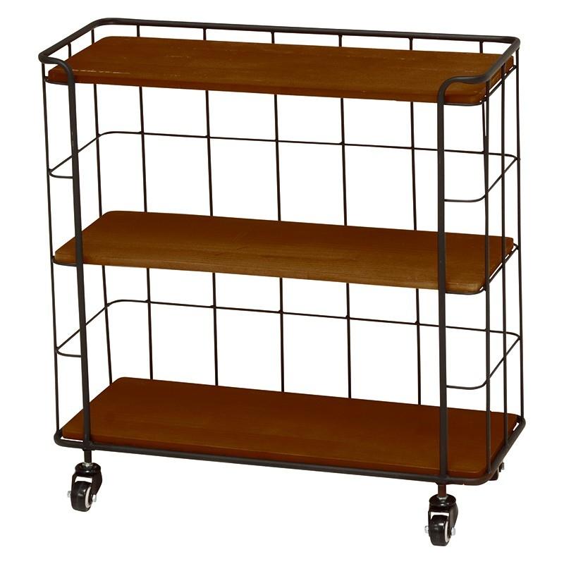 完成品 ワイヤーラック 幅60 男前インテリア ヴィンテージ 3段 スチールラック 黒 木製棚板 おしゃれ メタルラック ブラック ラック 移動棚 シェルフ Ahh 本棚 テレビ台 安心安全の家具ドキ 通販 Yahoo ショッピング