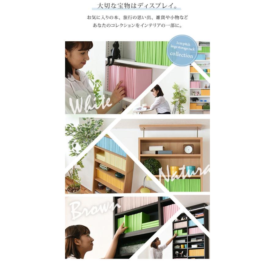 文庫本ラック 幅60 上置きセット 1cmピッチ 薄型 大容量 書棚 壁面収納