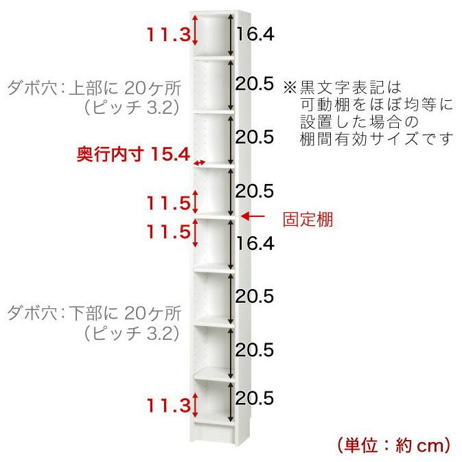 本棚 幅20cm スリム CD ラック すき間 コミック 収納 薄型 書棚 すきま