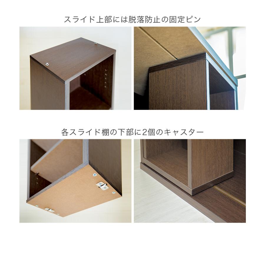 本棚 スライド本棚 全段B6 トリプルスライド 奥深 大容量 幅120 書棚 トリプル ロータイプ 送料無料 幅120cm スライド 3連 3列 ワイド コミック収納 | ブランド登録なし | 16