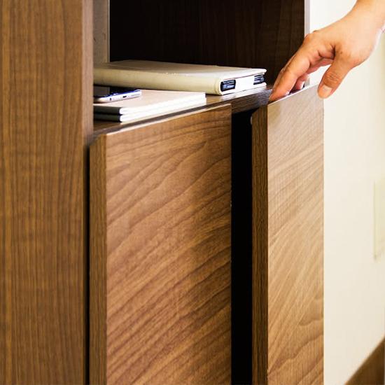 キャビネット 扉付き サイドボード おしゃれ ルーター収納 スリム 北欧 扉2枚 幅52 約50cm幅水槽台 黄金比家具 扉付き収納 送料無料 アルコール