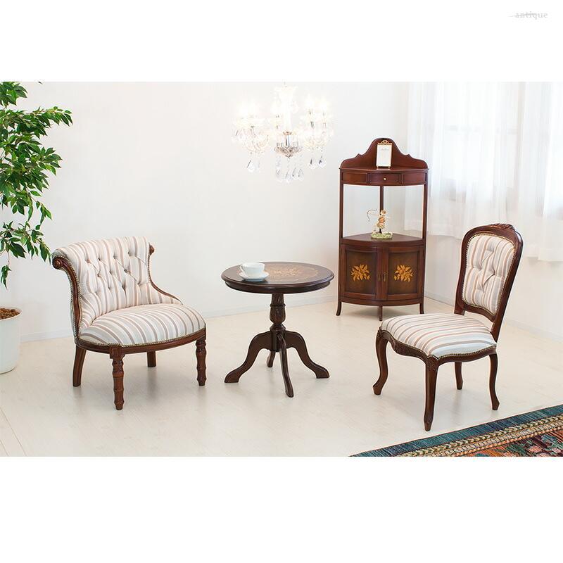 アンティーク家具 フランシスカ チェア ヨーロピアンクラシック ヴィンテージ ④ 猫脚スツール ロココ調 アンティーク風 フランシスカ 椅子 ブラウン 猫