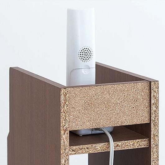 スマートスピーカー台 幅15 高さ90cm スマホ充電スタンド ルーター収納