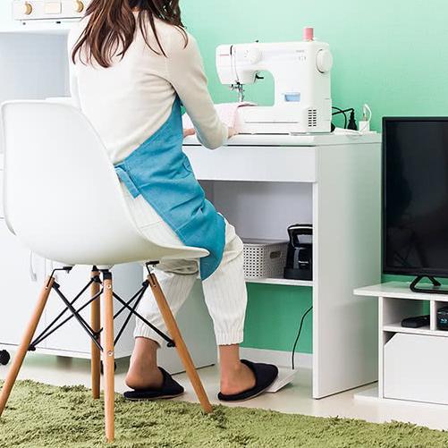 パソコンラック 幅60cm 薄型 コンパクト ミニ 白 デスク 引き出し付