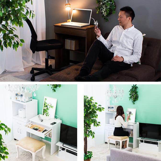 ドレッサー 鏡なし デスク 幅60cm コンパクト ミニ 引出付 ドレッサー 鏡なし デスク 幅60cm コンパクト ミニ 引出付
