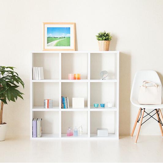 シェルフ 幅106 白 茶 ぬいぐるみ収納 おもちゃ棚 本棚 A4 オープン