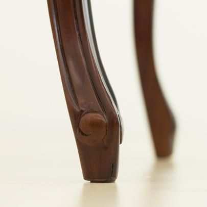 テーブル 3点セット アンティーク ひじ無し 猫脚チェアー 2脚