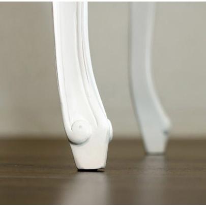 チェアー 2脚セット 椅子 アンティーク 肘付き 白 ホワイト 猫脚 姫