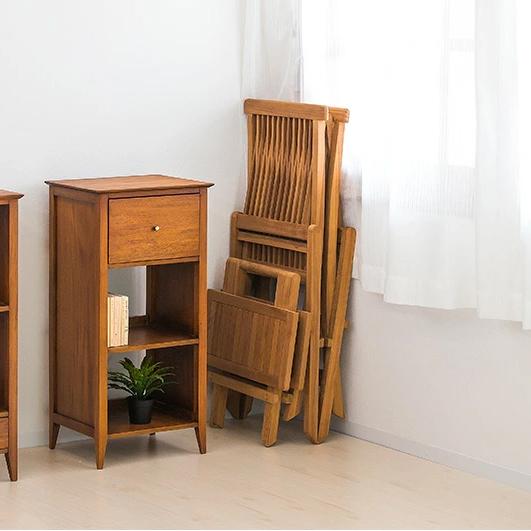 ラタン　サイドテーブル付きチェア ラタンチェア 籐編み椅子 幅48/52cm カフェチェア sx-480 椅子