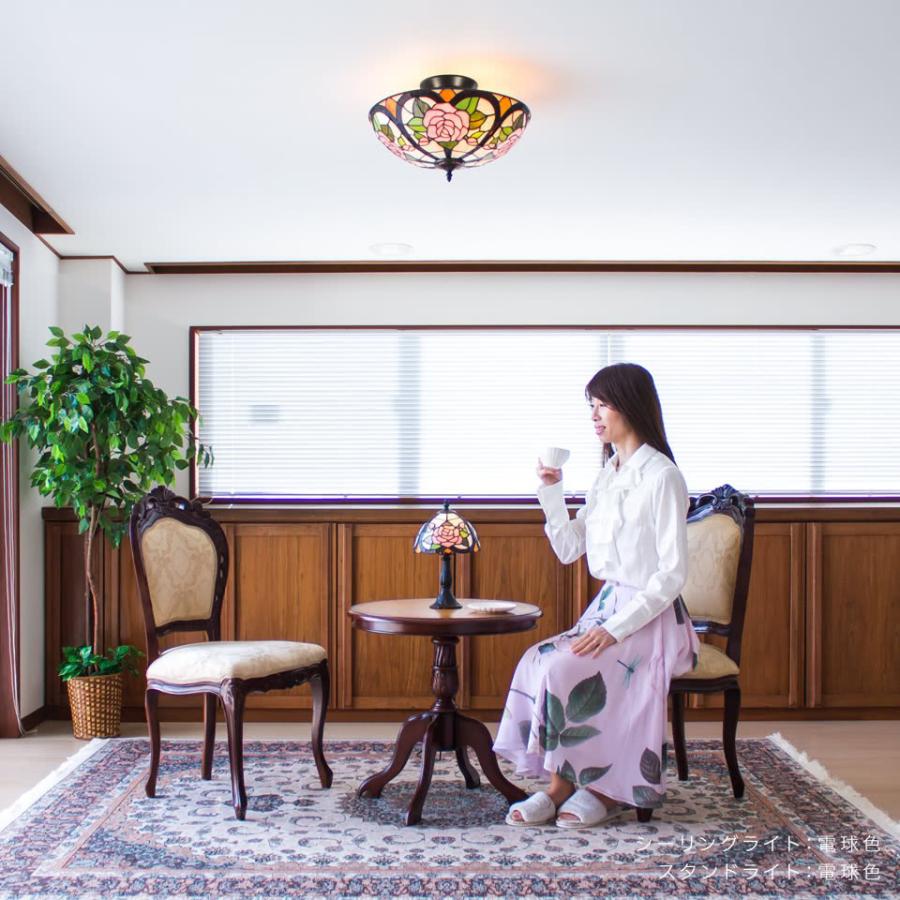 Wa37　Vitrail　シーリングランプ　ローズローズ シーリングライト ステンドグラス ローズローズ 薔薇 ロマンティック