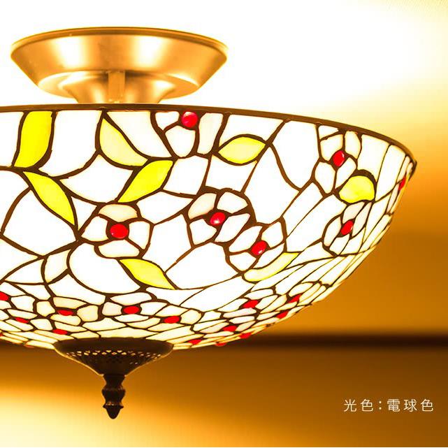 シーリングライト ステンドグラス 照明 パルマ LED電球付き 花 かわいい｜kagudoki｜17