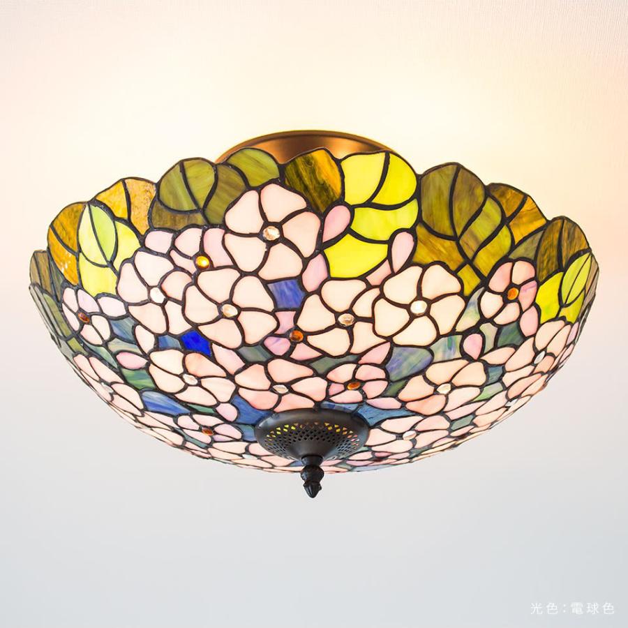 シーリングライト ステンドグラス フルーリー LED電球付き 花 シーリングライト ステンドグラス フルーリー LED電球付き 花