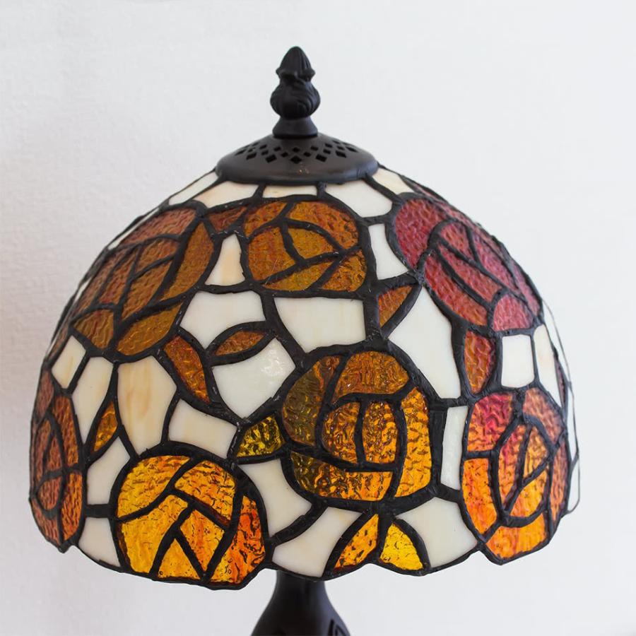 Led電球を無料セット中 ステンドグラスランプ Led対応 小型 綺麗 テーブルランプ ヴィトライユ ローズドレ Aku 本棚 テレビ台 電話台の家具ドキ 通販 Yahoo ショッピング