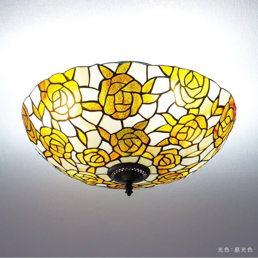 シーリングライト ステンドグラス 照明 ローズドレ 花 上品 シーリング