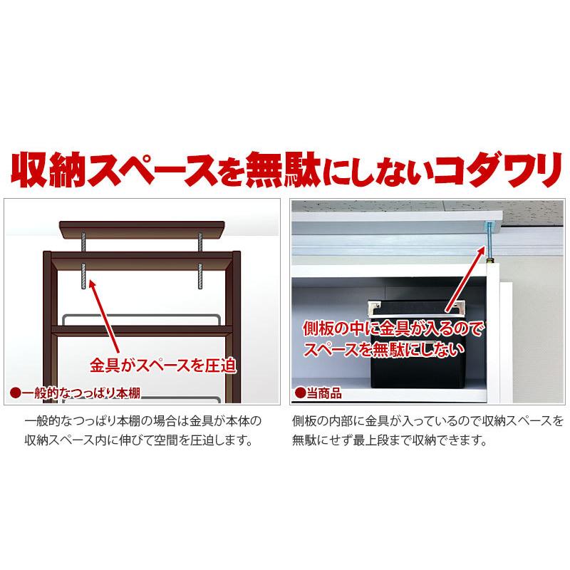 本棚 天井突っ張り 扉付き 開梱設置 完成品 ラック シェルフ 書棚 壁面収納 7518 幅75cm 上置き 4ドアセット 大容量 送料無料 開梱設置 完成品 bakugai202602の画像
