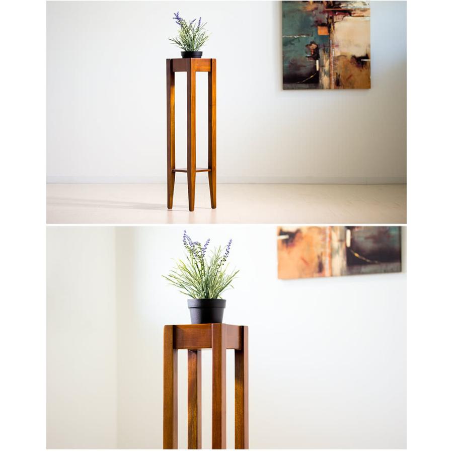 スマートスピーカー 台 幅16 トール花台 スマホ充電台 天然木 完成品