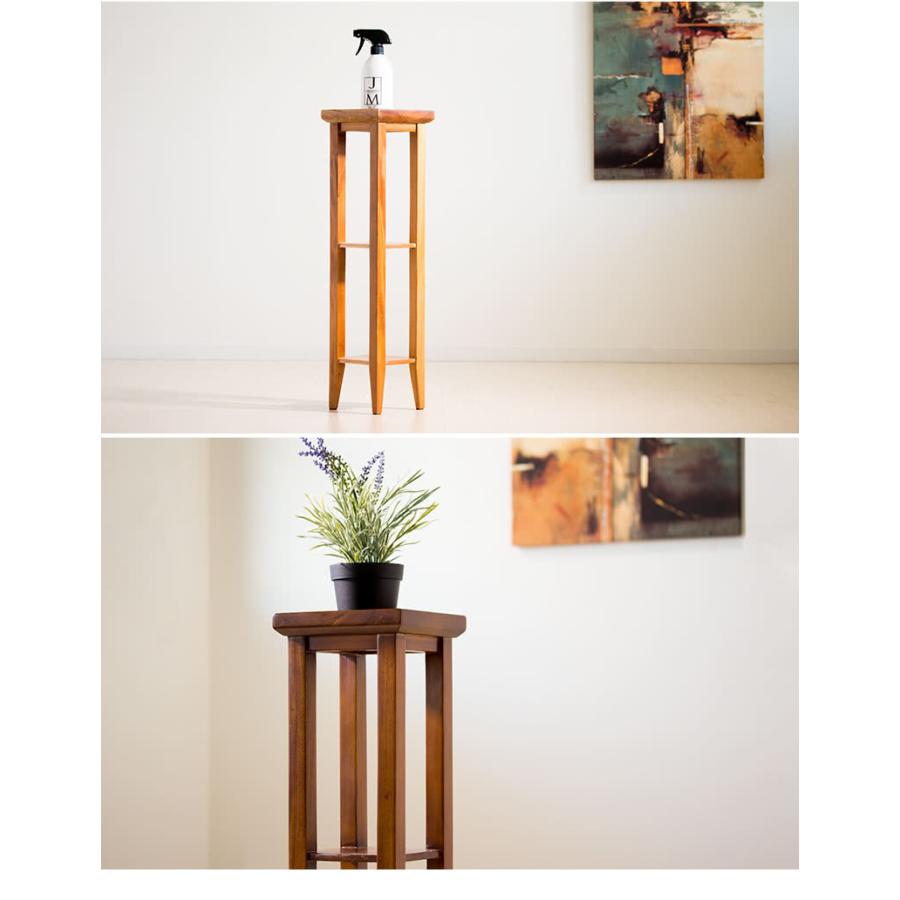 アルコールスタンド フラワースタンド 高さ80cm 消毒液　花台　サイドテーブル フラワースタンド 幅16 完成品 天然木 トール花台 アルコール台