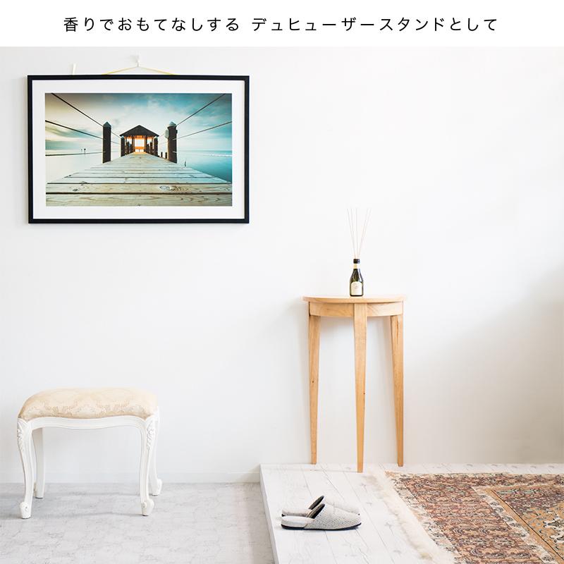 ナイトテーブル 完成品 ゴールデン 半円コンソール ソファサイド