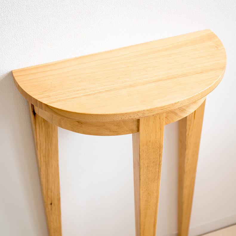 ナイトテーブル 完成品 ゴールデン 半円コンソール ソファサイド