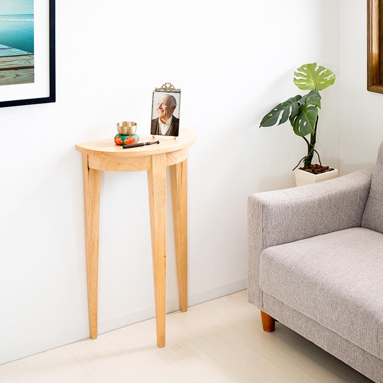 スマホ置き スマートスピーカー台 ゴールデン 半円コンソール AI