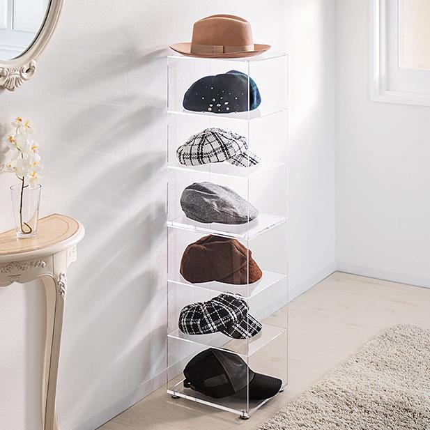 サニタリー収納 奥深タイプ 2個組 アクリルラック クリアラック