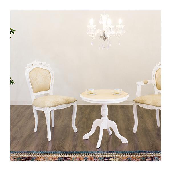 開梱設置 テーブル ヨーロピアン 可愛い アンティーク 白 クラシック