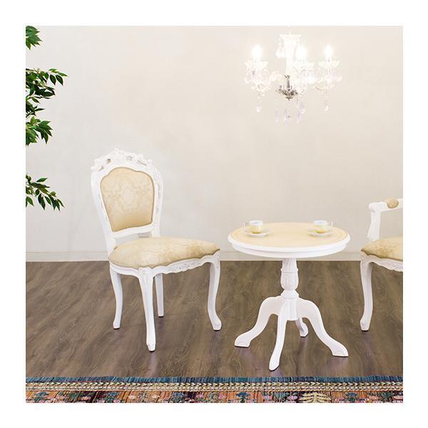 開梱設置 チェアー 椅子 アンティーク ひじ無し 猫脚 ホワイト 白 姫