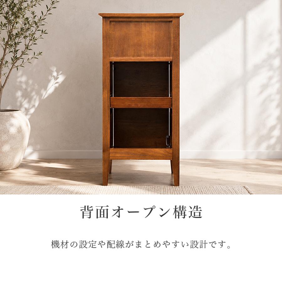 完成品 アンティーク調 スリムキャビネット 幅34cm 脚付き 電話台 花台
