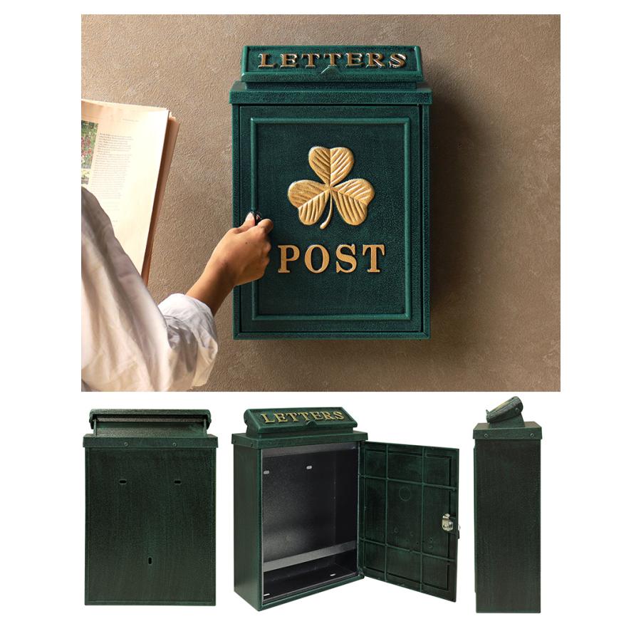 郵便ポスト 約幅30cm 壁掛けポスト 可愛い アンティーク風