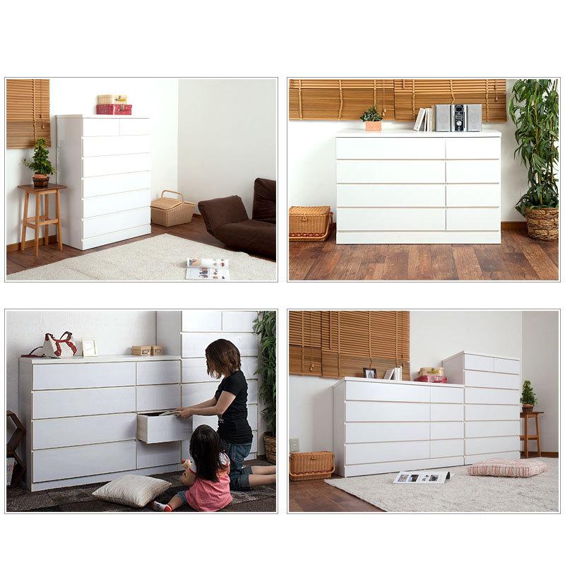 チェスト 80ハイ 洋服タンス タンス 北欧 おしゃれ シンプル 白 たんす