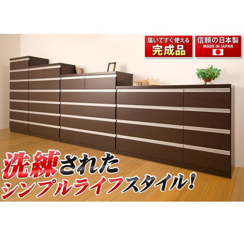 チェスト タンス 衣類収納 洋タンス 5段 幅100cm 高さ100cm 白 チェスト 茶 日本製 完成品 スライドレール付 箪笥 たんす タンス 引き出し｜kagudoki｜08