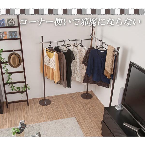 ハンガーラック 200kg耐荷重 洋服掛け キャスター付き 室内物干し HOKEEPER 耐荷重200KG 3ウェイダブルハンガーラック