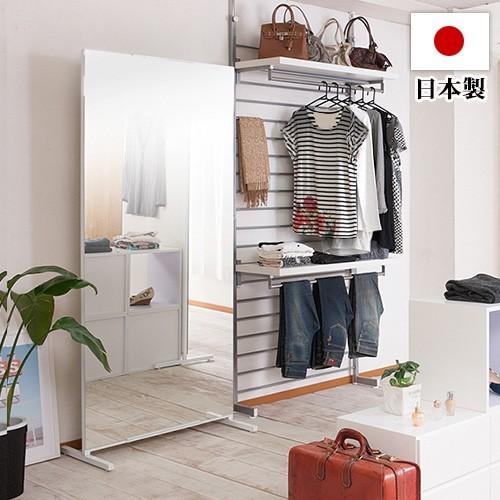 スタンドミラー キャスター付き 幅80cm ミラー 大型ミラー 鏡 大きい