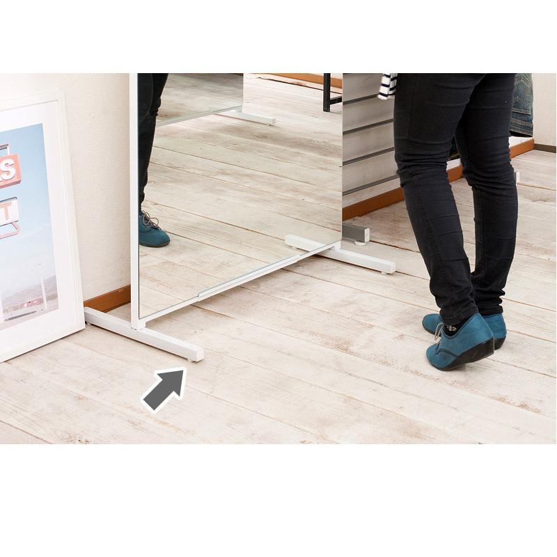 スタンドミラー キャスター付き 幅80cm ミラー 大型ミラー 鏡 大きい