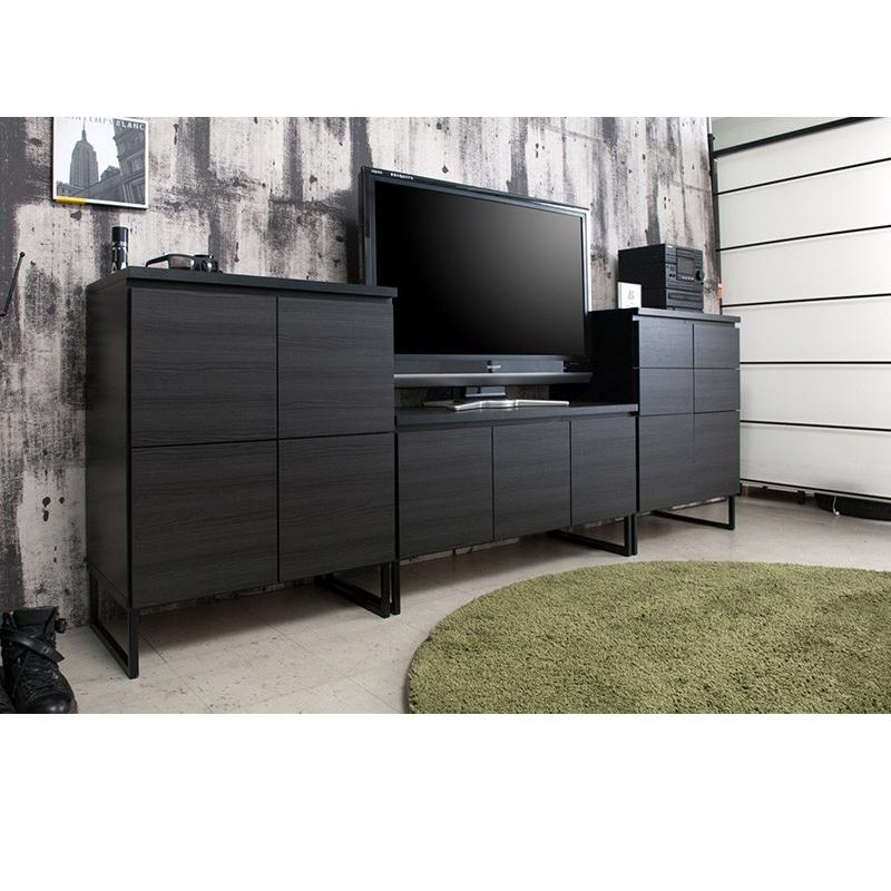 キャビネット 収納 ブラック 幅71cm 完成品 日本製 北欧モダン キャビネット 収納 ブラック 幅71cm 完成品 日本製 北欧モダン