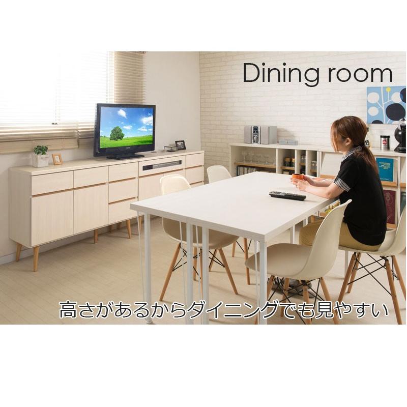 【シロ0511】【美品】テレビ台 幅110cm 奥行35cm 高さ45cm テレビ台 ハイタイプ 幅110cm 完成品 白 ナチュラル 日本製 キッチン