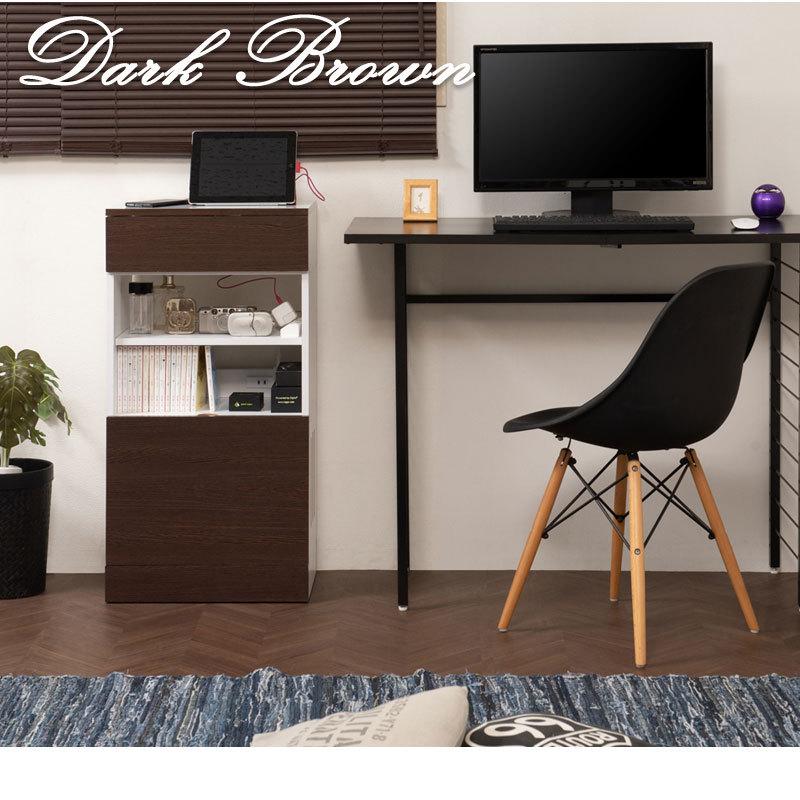 ルーター収納 キャビネット 白 茶 木目 収納棚 カウンター下収納 省スペース キッチン収納 収納家具 シンプル ホワイト 薄型 ルーター収納ボックス