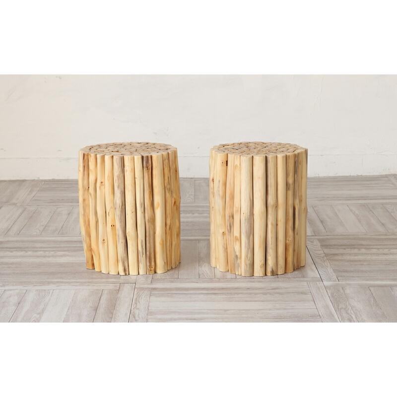 スツール 椅子 チーク無垢材 送料無料 1人用 サイドテーブル