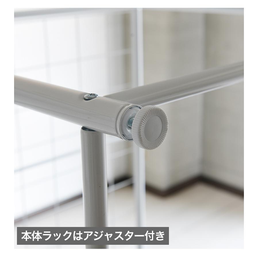 布団収納棚 収納ケース 幅117.5cm 120 衣類収納 スチール 収納 下段ラックはキャスター付き 送料無料 布団収納ラック 棚 布団の収納ラック bakugai202602_6
