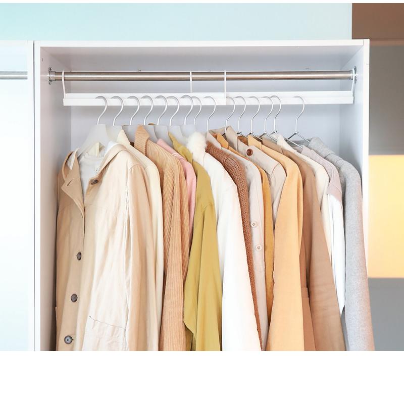 ハンガーバー 幅48cm 2個セット ハンガーラックに掛けるだけ 斜め掛け