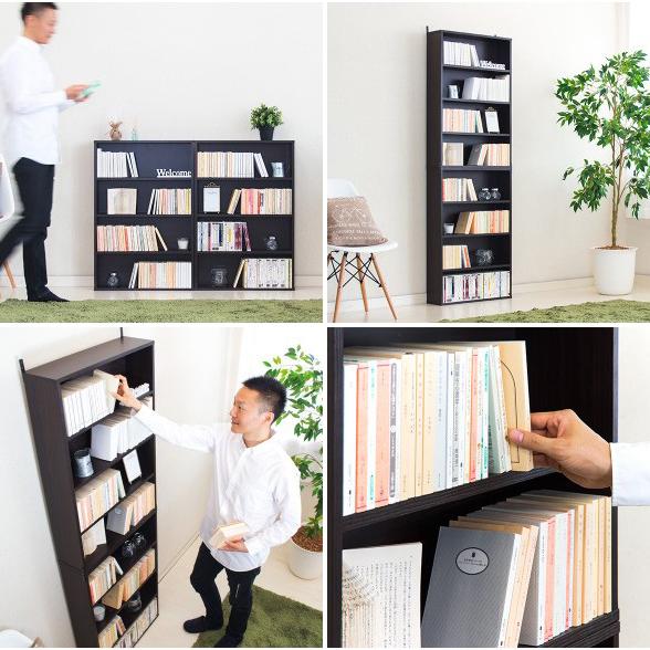 本棚 2台セット 幅60 高さ180 奥行17 コミック収納 本棚2台セット