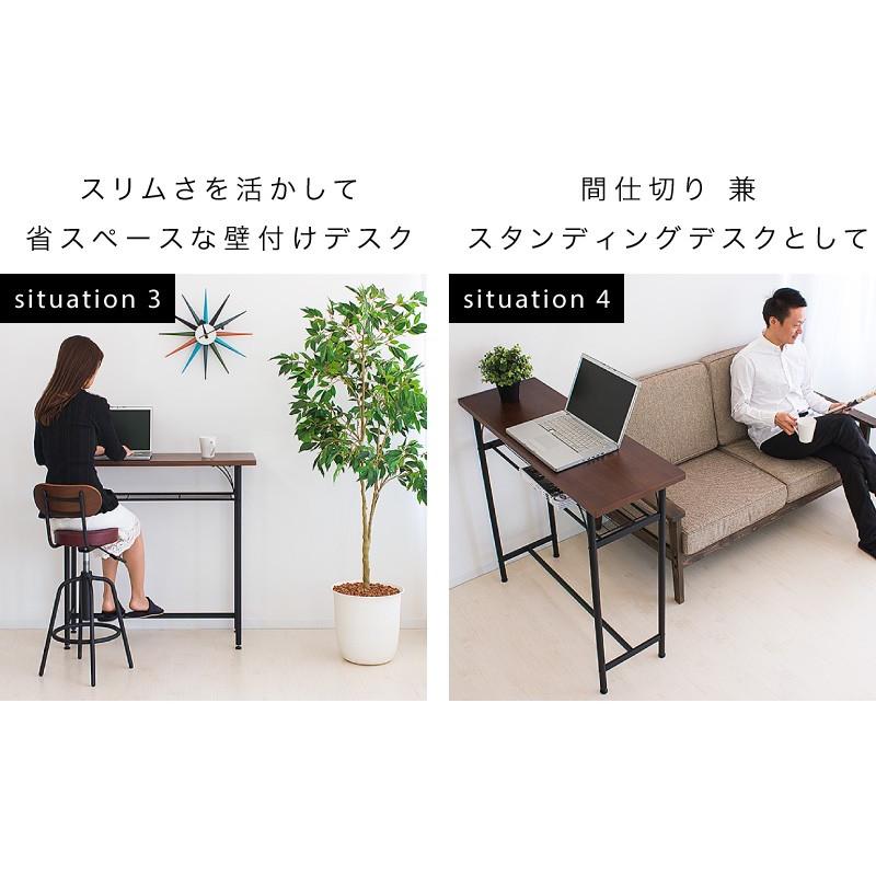 カウンターテーブル 幅100 奥35 高90 スチール 木製 バーテーブル