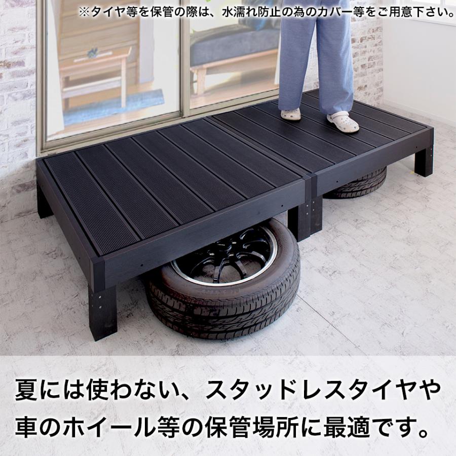 ウッドデッキ 7点セット 1坪 人工木材 ロータイプ 丈夫 デッキ diy 北欧 人工木 送料無料 人工木ウッドデッキ ブラウン 頑丈 縁台 腐りにくい 樹脂の画像