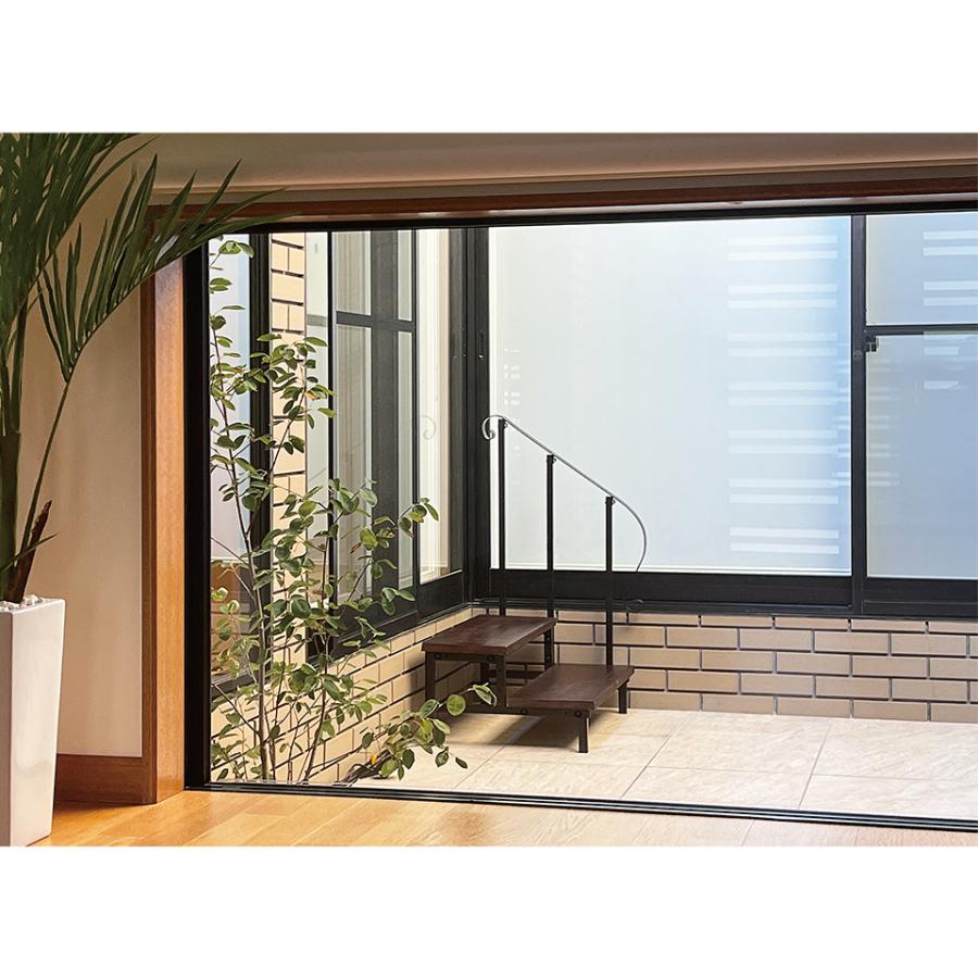 手すり付き アイアンステップ 2段 段差解消 玄関 土間 デッキ