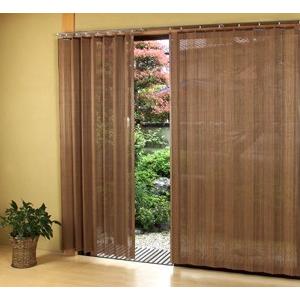 燻製竹製カーテン B 906 W100 ｘ H175cm 防カビ 防虫 天然素材 和風 カーテン竹製 模様替え 日よけ すだれ 簾 日本製 国産品 送料無料 l 本棚 テレビ台 安心安全の家具ドキ 通販 Yahoo ショッピング
