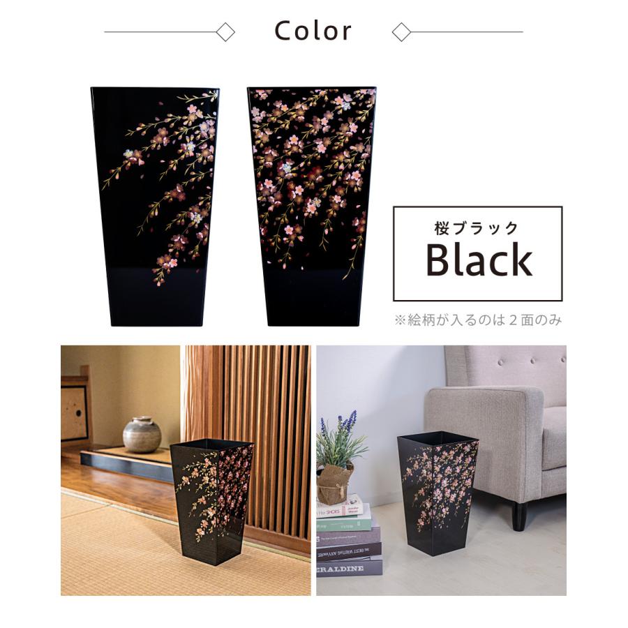 ゴミ箱 蒔絵調 漆器調 おしゃれ 高さ36cm 正方形 和室 ゴミ箱 蒔絵調 漆器調 おしゃれ 高さ36cm 正方形 和室
