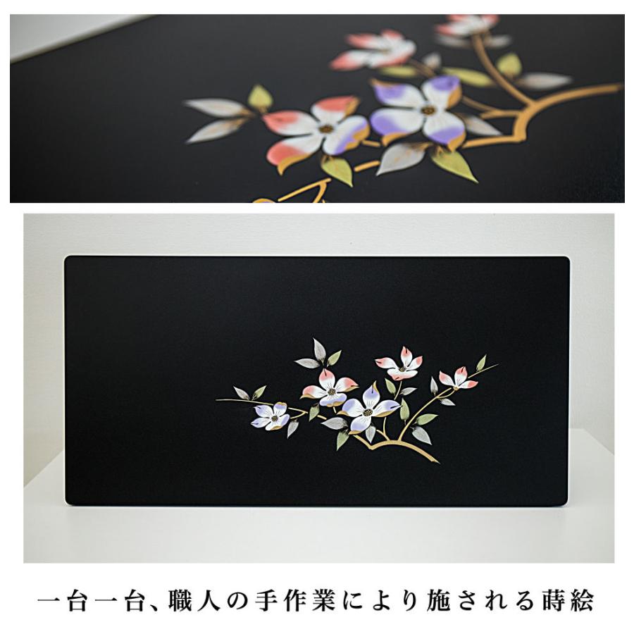 お供え机 幅60 仏壇用 お供え台 経机 漆器 蒔絵 仏壇テーブル ミニ